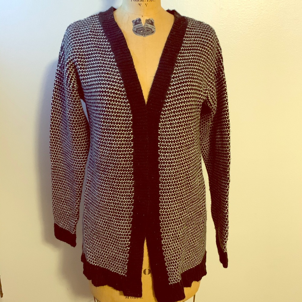 Cozy Black and White Cardigan